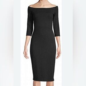 Bailey 44 Off Shoulder Black Long Sleeve Dress Size S Flattering Y2K Chic